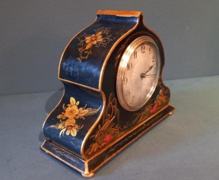 Antique Chinoiserie Oriental Mantel Clock - Image 7