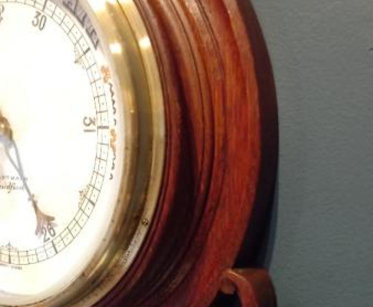 Victorian Mahogany Porcelain Dial Barometer - Image 5