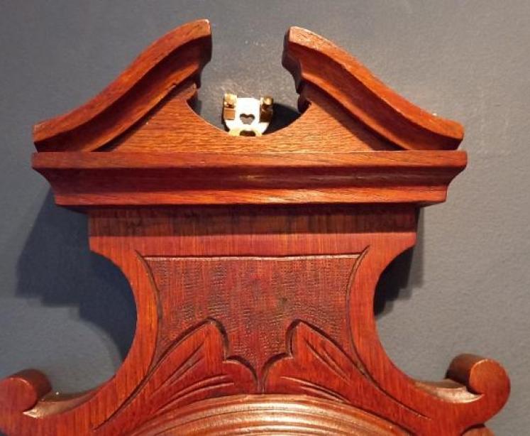 Victorian Mahogany Porcelain Dial Barometer - Image 6