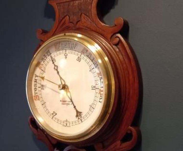 Victorian Mahogany Porcelain Dial Barometer - Image 7