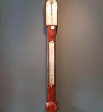 Regency Flame Mahogany Dolland of London Stick Barometer