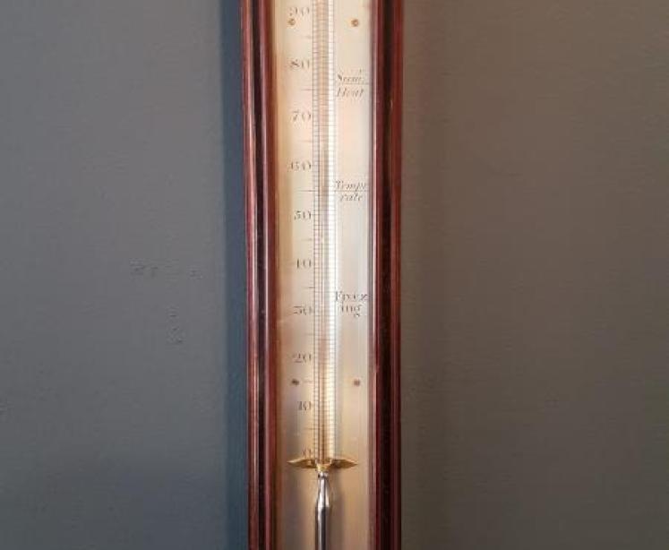 Regency Flame Mahogany Dolland of London Stick Barometer - Image 6