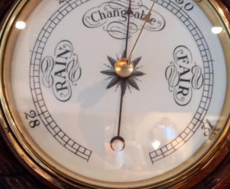 Large Victorian Porcelain Dial Ship's Barometer - Image 4