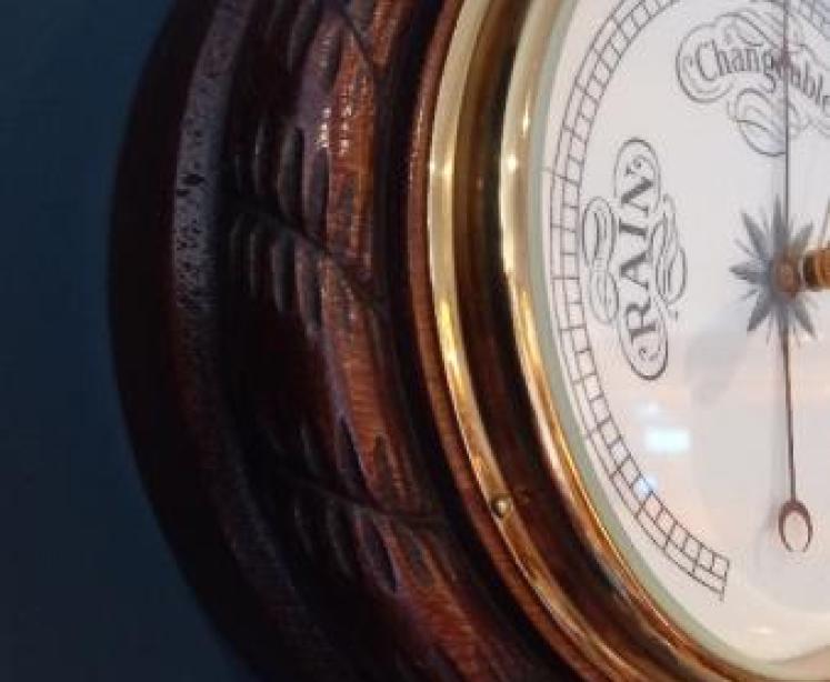 Large Victorian Porcelain Dial Ship's Barometer - Image 5