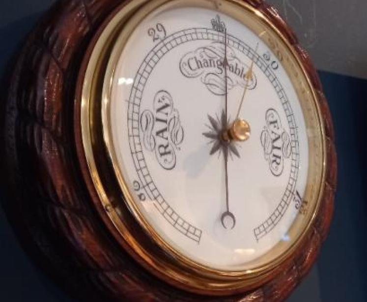 Large Victorian Porcelain Dial Ship's Barometer - Image 6
