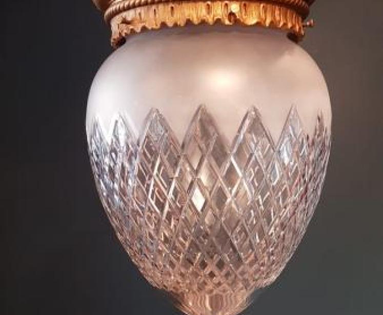 Superb Large Bronze and Ormalu Pendant Light - Image 3