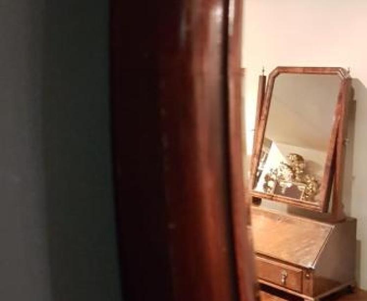 Large Victorian Mahogany Circular Mirror - Image 4