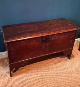 Small Mid 17th Century Period Oak Coffer