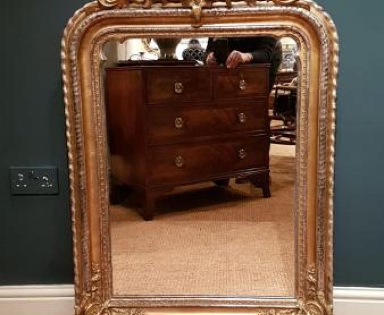 Victorian Timber Gilt Mirror - Image 1