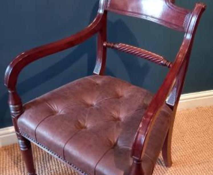 Fine Regency Mahogany Carver Armchair - Image 7
