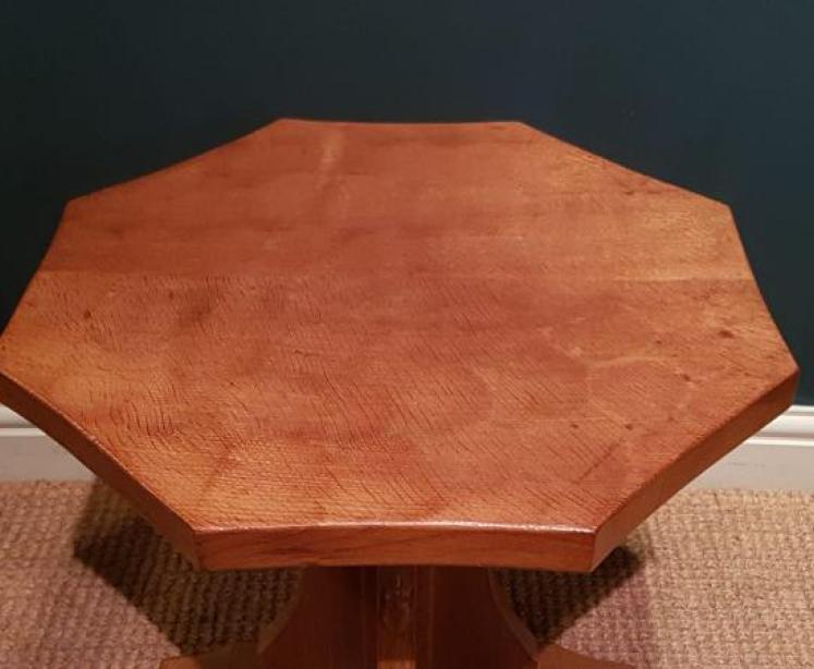 Thompson's of Kilburn Mouseman Octagonal Table  - Image 2