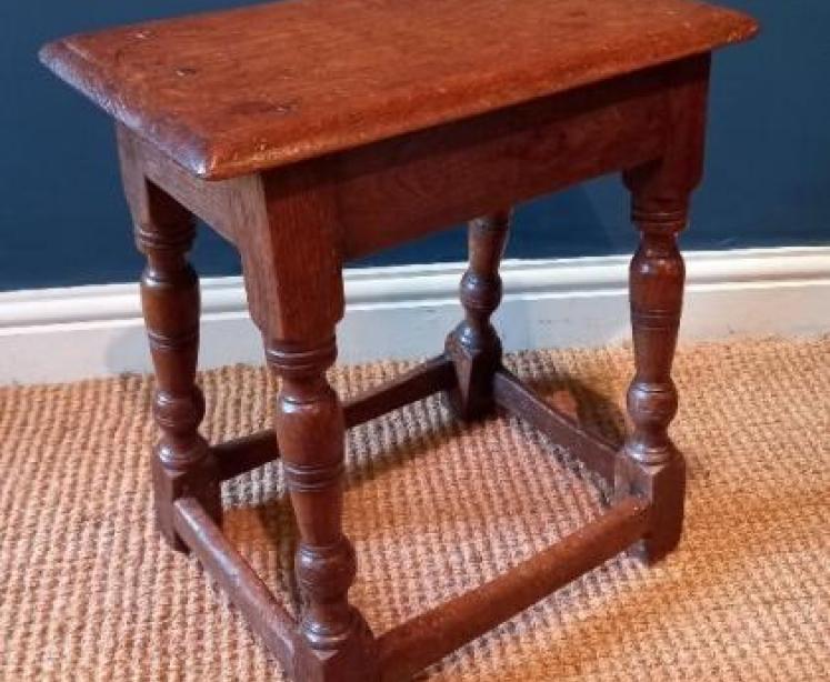 George I Style Oak Joint Stool - Image 1