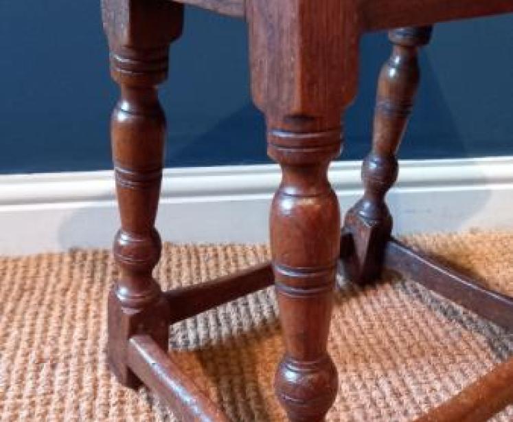 George I Style Oak Joint Stool - Image 2