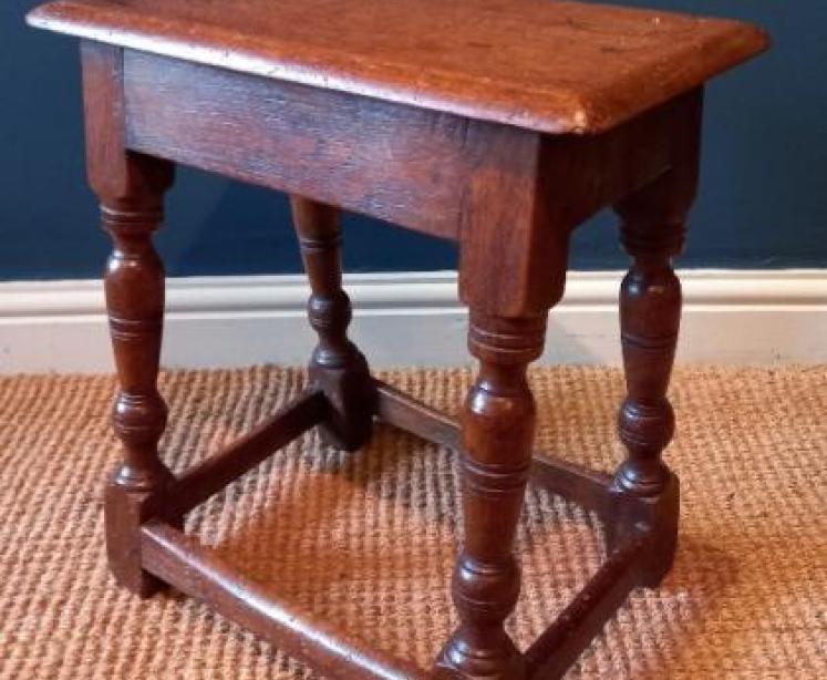 George I Style Oak Joint Stool - Image 3