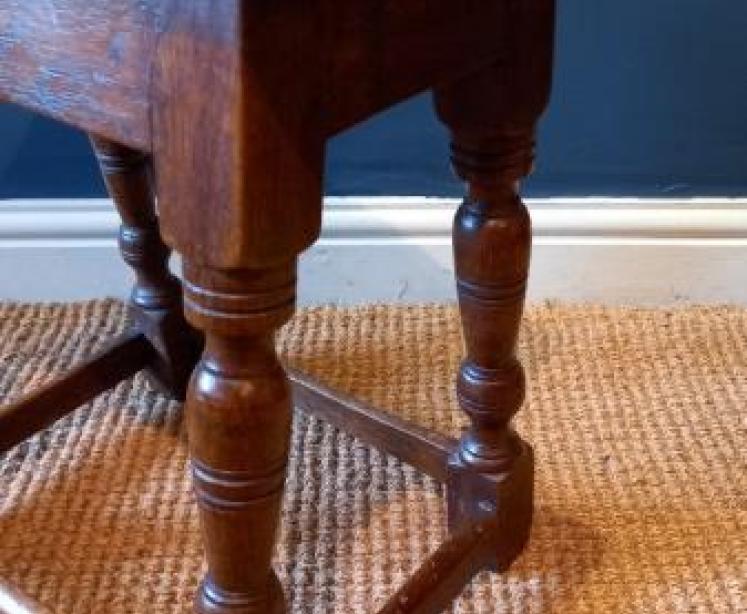 George I Style Oak Joint Stool - Image 4