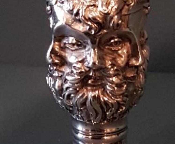 Rare Large Victorian Grecian Head Wax Seal - Image 1