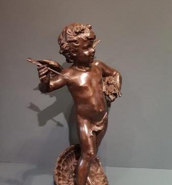Victorian Bronze 'Cupid' By Auguste Moreau