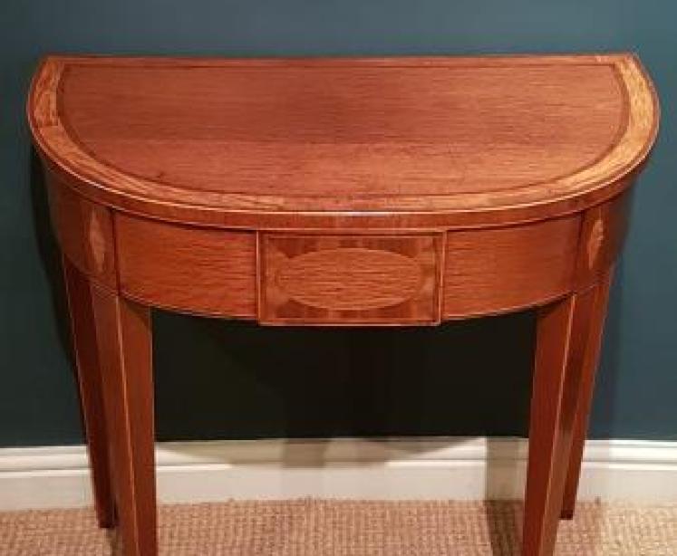 Small George III Period Fiddle Back Mahogany Side Table - Image 1