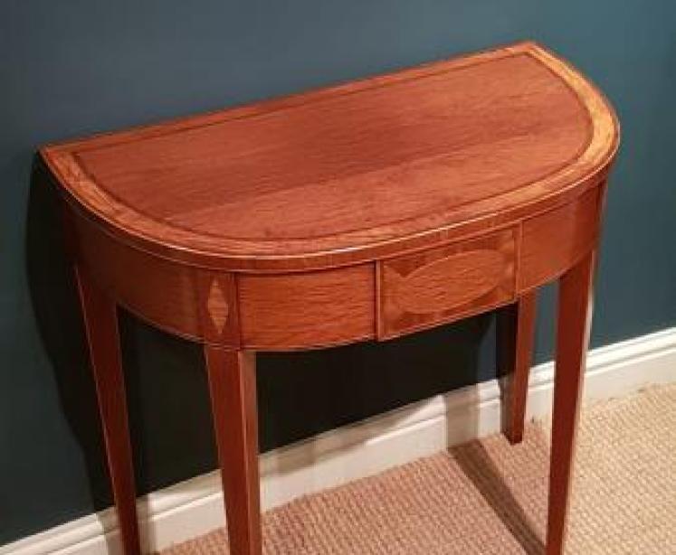 Small George III Period Fiddle Back Mahogany Side Table - Image 2