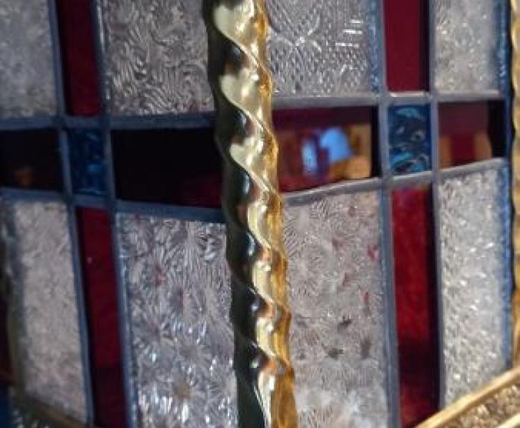 Stained Glass Panel Hall Lantern - Image 3