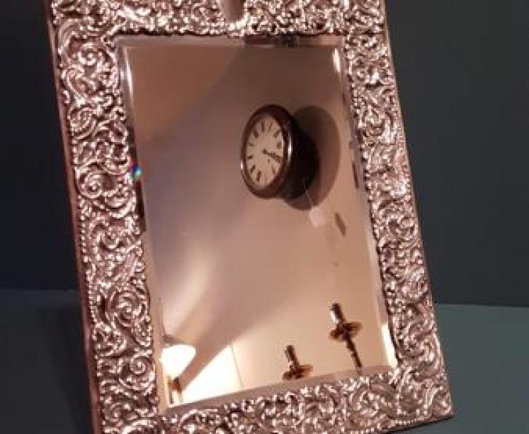 Edwardian Silver Easel Mirror - Image 1
