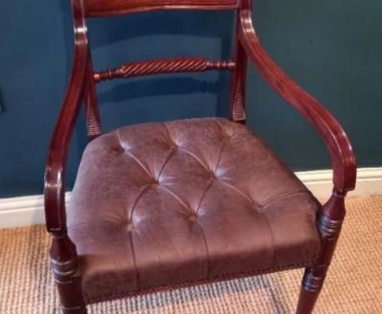 Fine Regency Mahogany Carver Armchair - Image 2