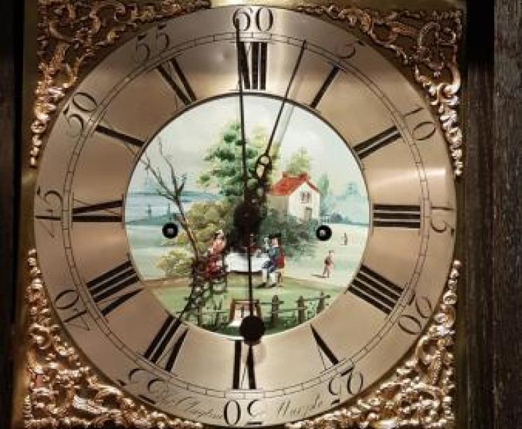 George III Oak Centre Second Sweep Longcase Clock - Image 4