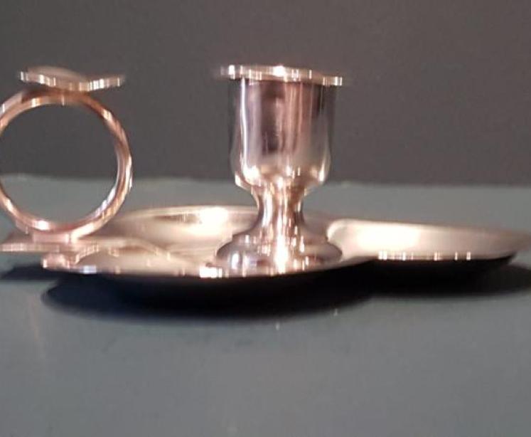 Small Victorian Chester Silver Chamber Stick - Image 3