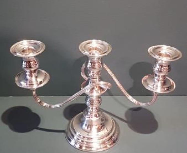 George VI Period Solid Silver Candelabra - Image 5