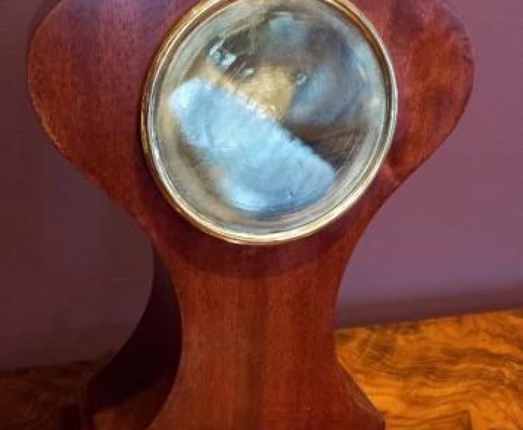 Rare Edwardian Inlaid 24 Hour Dial Mantel Clock - Image 4