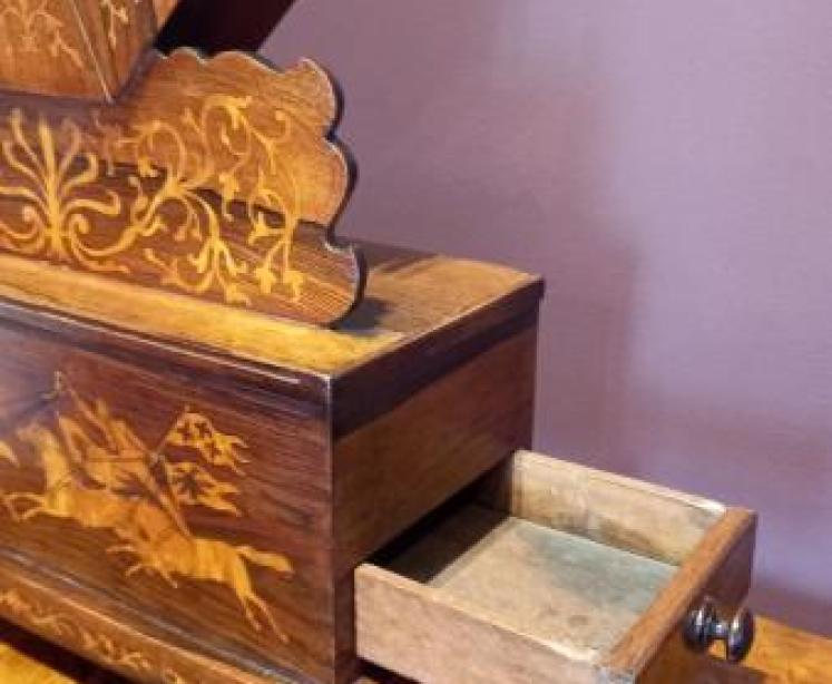 Impressive Victorian Rosewood Inlaid Clock on Stand - Image 5