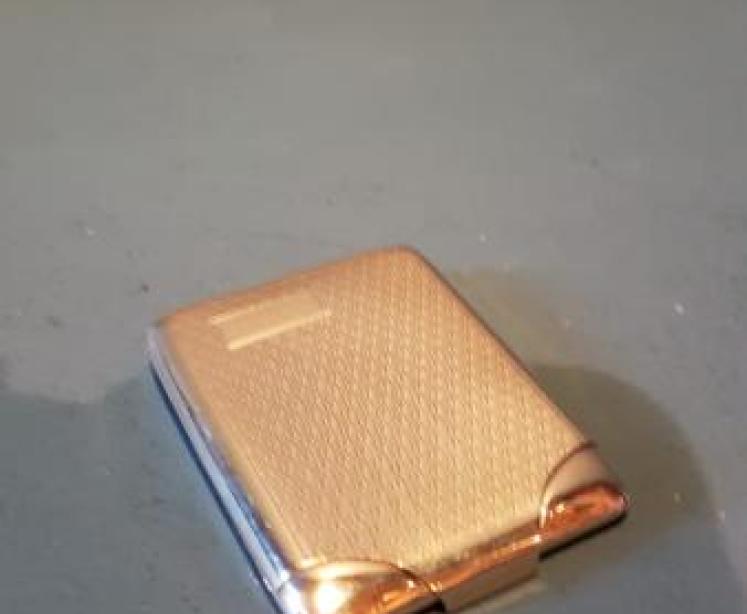 9ct Gold Engine Turned Match Case - Image 1