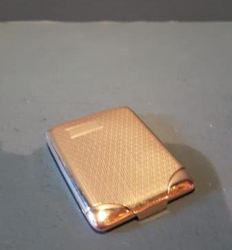 9ct Gold Engine Turned Match Case
