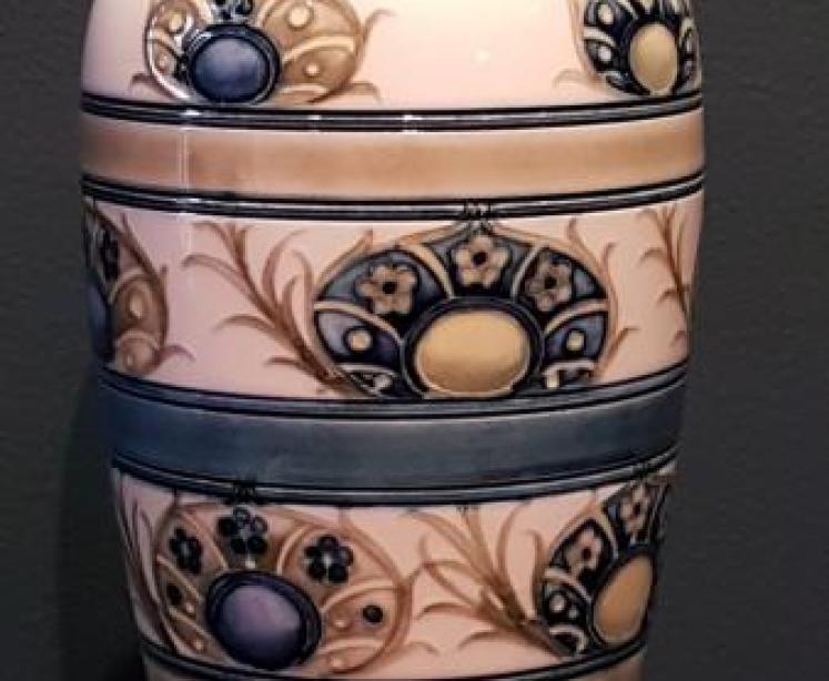 Moorcroft Banded Peacock Feathers Vase - Image 5
