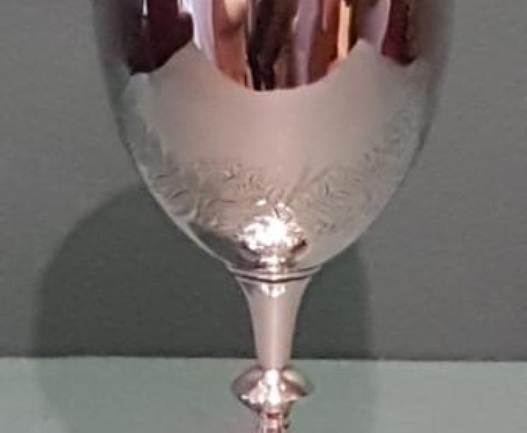 Large Silver Engraved Chalice  - Image 6