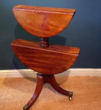 George III Period Two Tier Drop Leaf Dumb Waiter