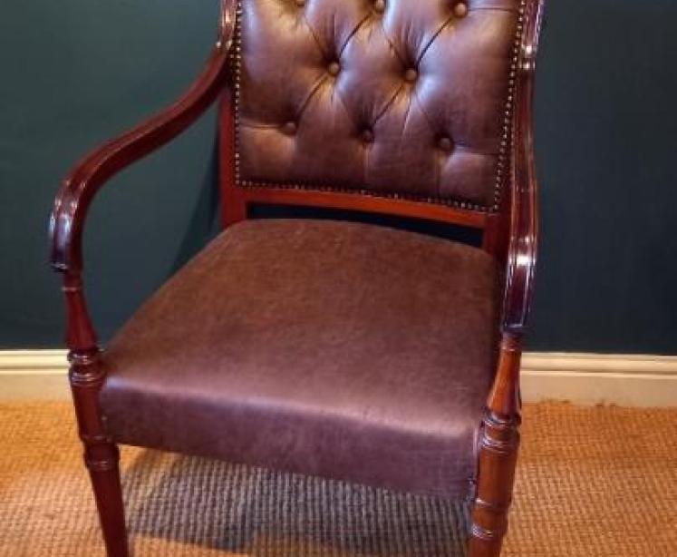 Late Regency Mahogany Carver Armchair - Image 1