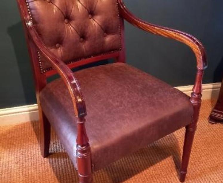 Late Regency Mahogany Carver Armchair - Image 2