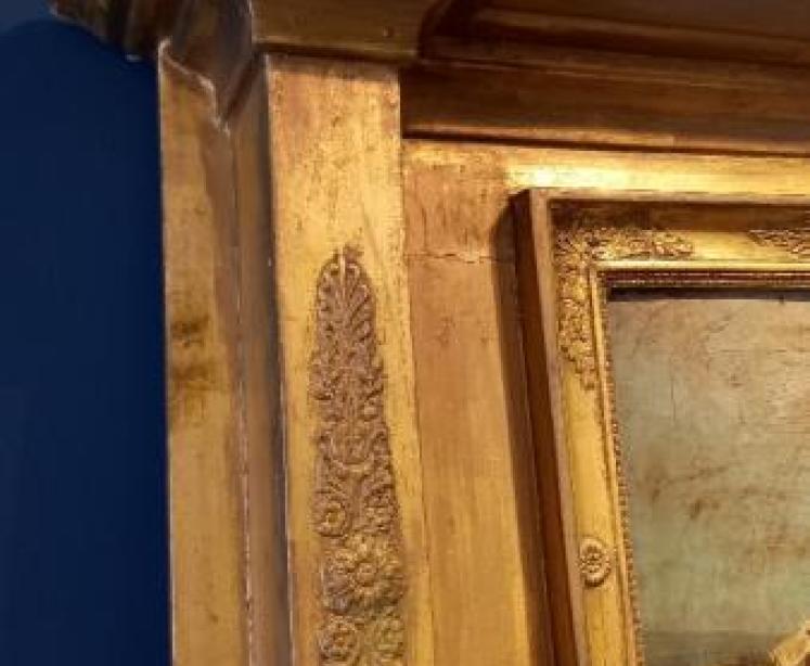 Regency Period Timber Gilt Mirror with Painted Scene - Image 6