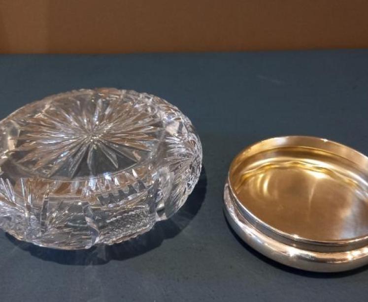 George V Period Silver Engraved Powder Dish - Image 5