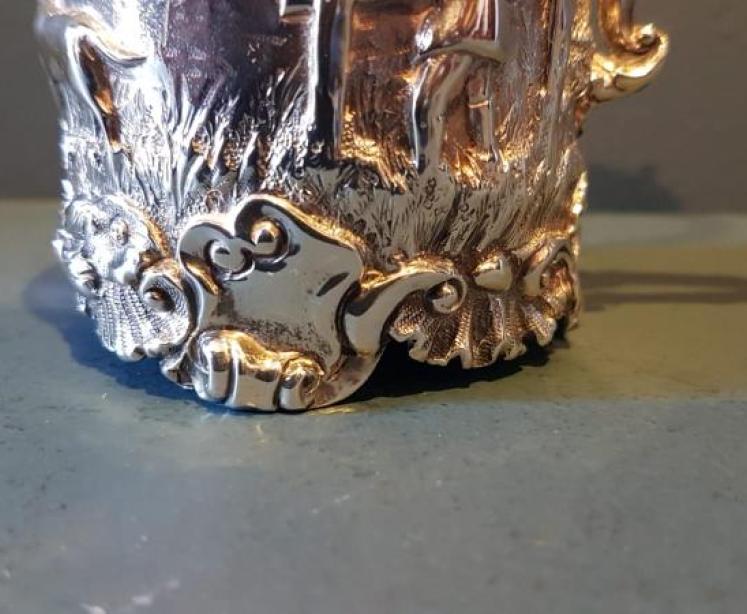 Fine Quality Victorian Silver Tankard with Pheasant Shooting Scene - Image 6