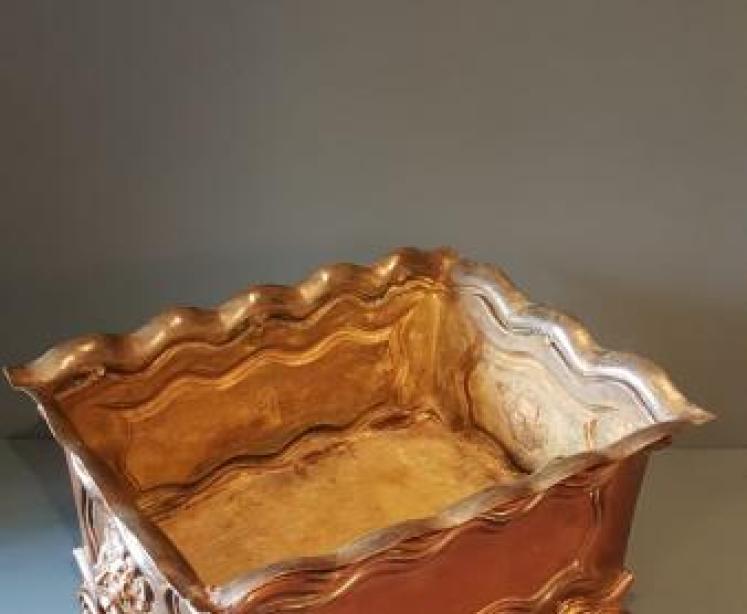 Regency Patinated Brass Planter - Image 6