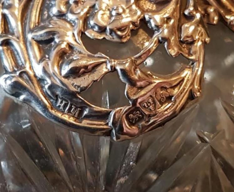 Matching Pair of Silver Topped Scent Bottles - Image 5