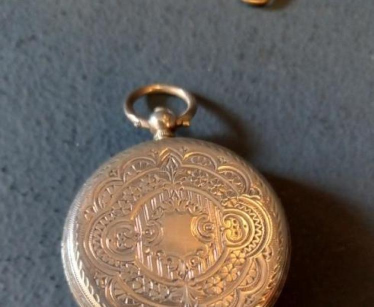 Antique Silver Ladies Swiss Fob Watch - Image 3