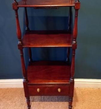 Late Regency Mahogany Three Tier Stand