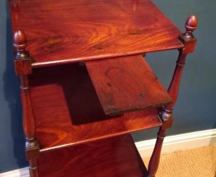 Late Regency Mahogany Three Tier Stand - Image 7