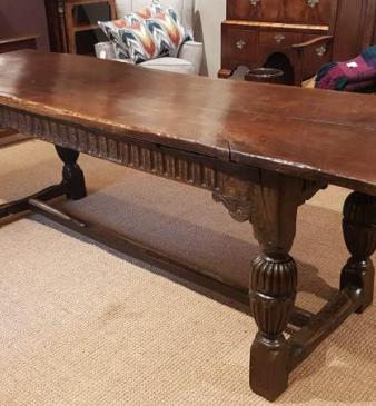 Superb Charles II Oak Refectory Table