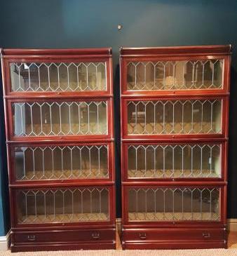 Matching Pair of Globe Wernicke Sectional Bookcases