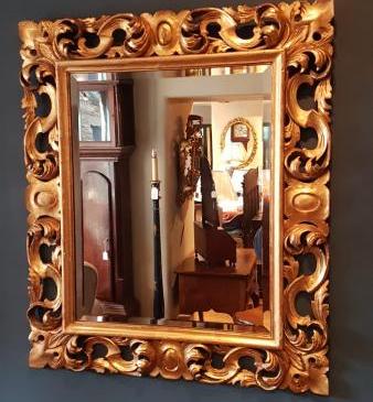 Antique Florentine Timber Gilt Mirror