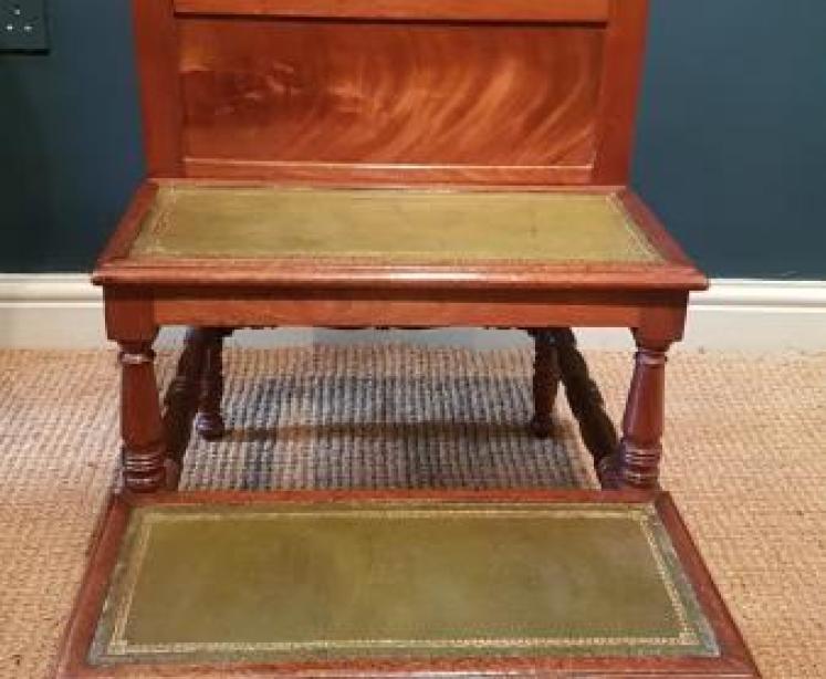 Set of Early Victorian Mahogany Library Steps - Image 2